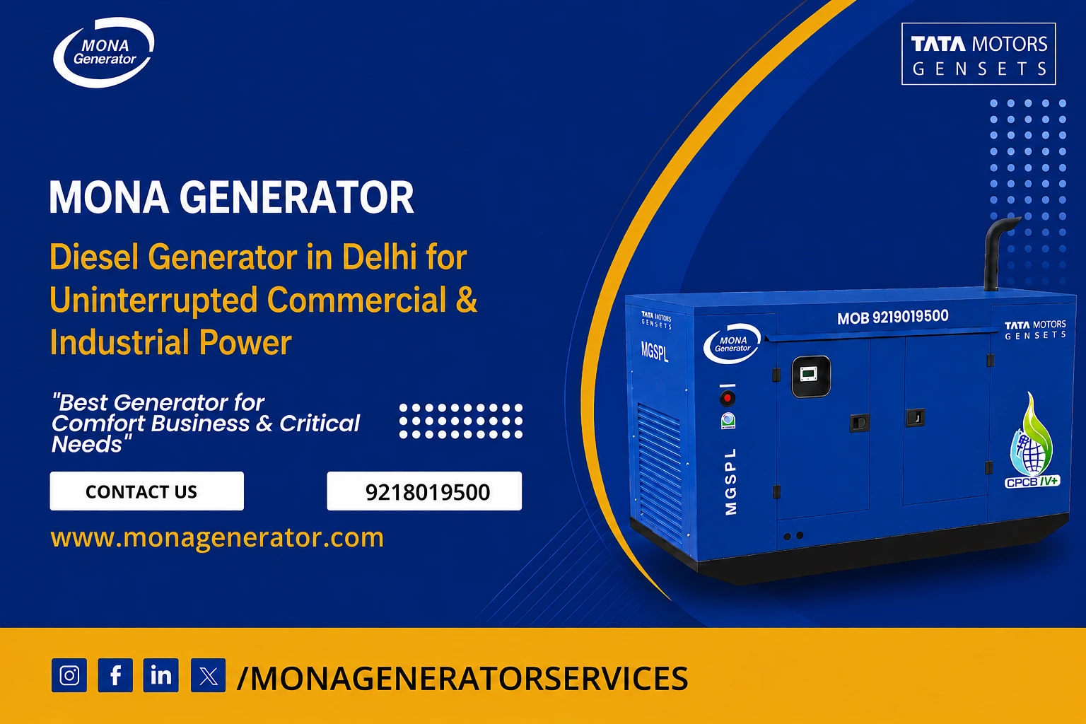 Diesel Generator in Delhi for Uninterrupted Commercial & Industrial Power